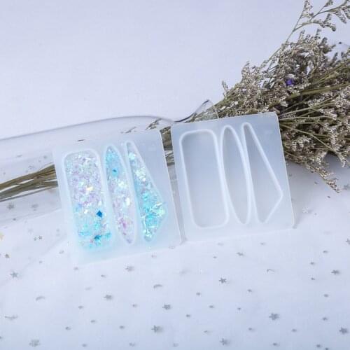 NOT AS LONG diy Crystal Epoxy Hair Clip Silicone Mold Making Head Flower Hair Clip Pendant Earrings Jewelry Factory Outlet