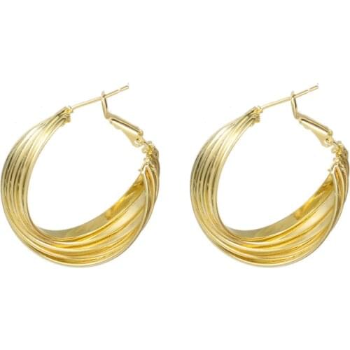 New Jewelry Small Circle Gold Retro Temperament New Simple Temperament Earrings And Earrings Wholesale Earrings For Women