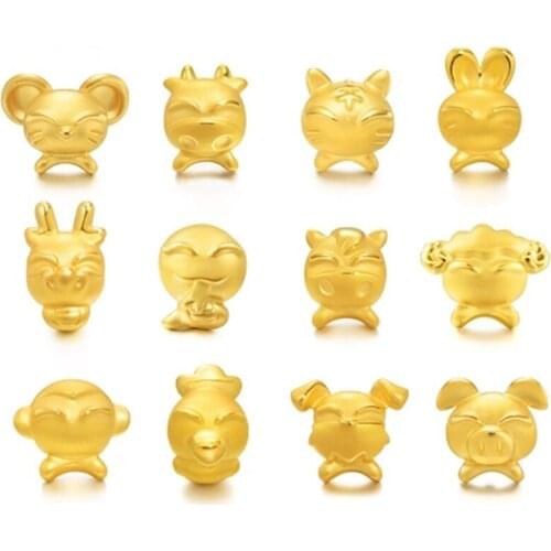 Original design zodiac element bracelet beaded Chinese style retro unique ancient gold craft charm men and women silver jewelry