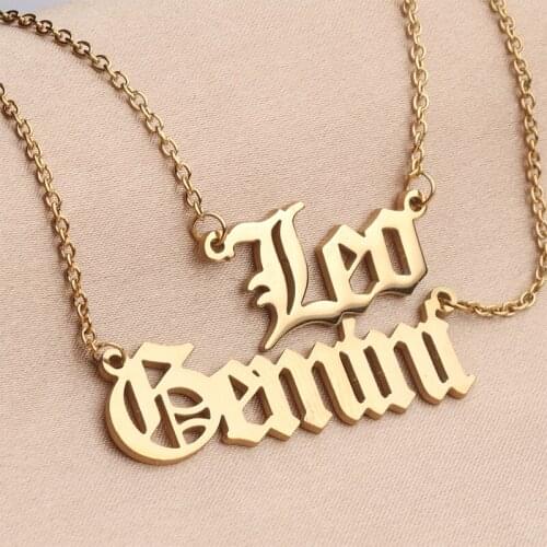 Stainless Steel 12 Constellation Pendant Necklace Old English Gemini Cancer Choker Horoscope Signs Necklace for Birthday Gift