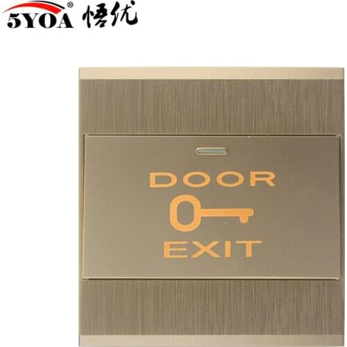 Door Exit Switch Release Push Button Switch COM NO NC pins Switches with copper material for Door Lock Access Control System