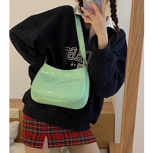 Patent Leather Shoulder Bag 2021 Summer High Quality Underarm Bag Designer Handbags Luxury Crossbody Bags For Women sac à main