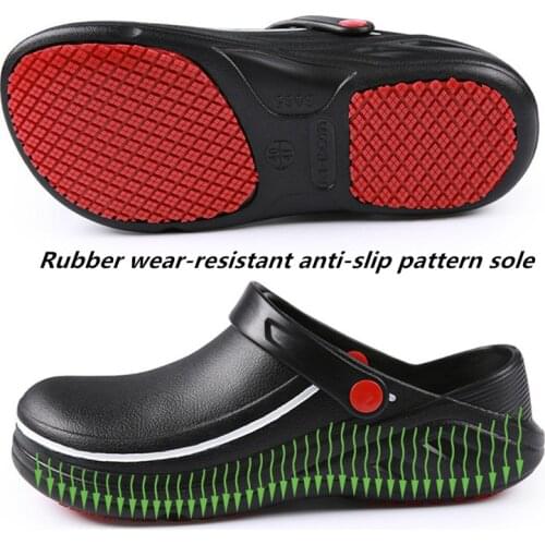 Unisex Slippers High Quality Brand EVA Non-slip Waterproof Oil-proof Kitchen Work Cook Shoes for Chef Master Hotel Restaurant