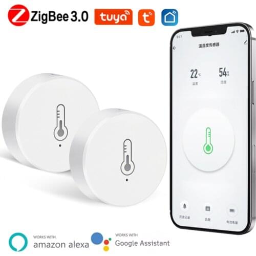 10pcs Smart Life Tuya App Control ZigBee Smart Temperature And Humidity Sensor Battery Powered ZigBee Smart Home Security