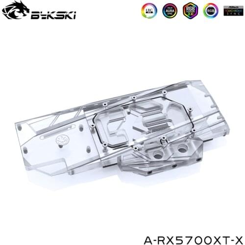Bykski GPU Water Block For AMD Radeon Public PCB RX 5700 XT/5700 ,Full Cover GPU Cooler,AURA M/B A-RX5700XT-X