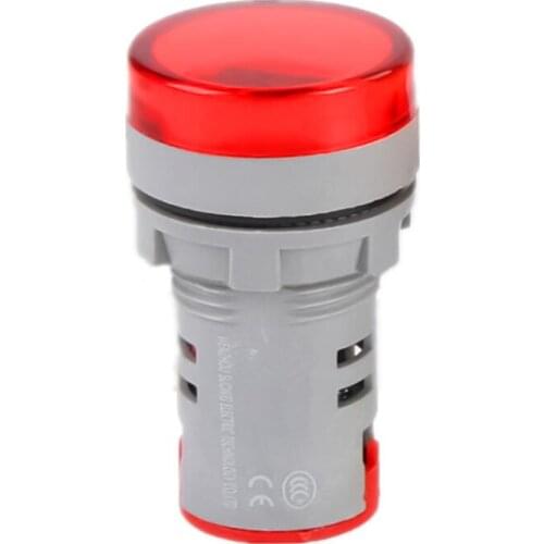 High quality 10pc/lot AD16 type AC60-500V Mini Red/Green/Yellow LED Digital Display AC Voltmeter Indicator Light/Pilot Lamp