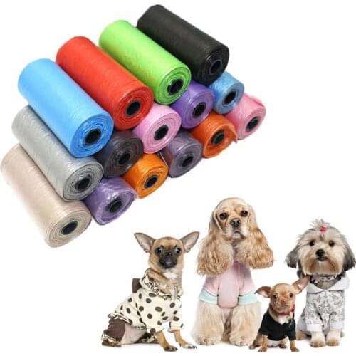 1 Roll Pet Waste Poop Bags Pick Up Dog Cat Waste Poop Poo Pet Garbage Rubbish Bags Degradable Clean-up Bags For Pet Home Clean