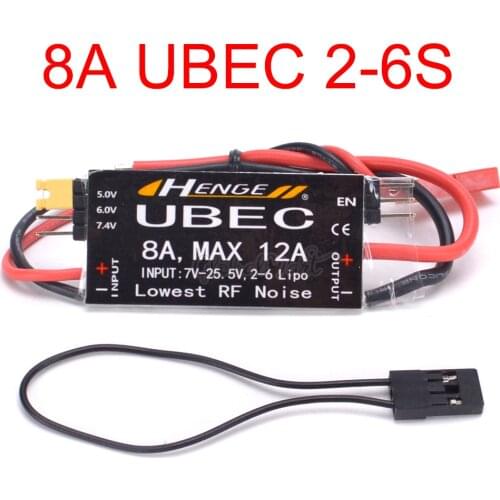 1PCS 8A UBEC Output 5V / 6V 6A / 8A Max 12A Inport 7V-25.5V 2-6S Lipo / 6-16 cell Ni-Mh Input Switch Mode BEC for RC Quadcopter