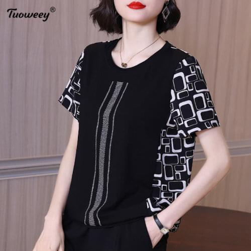2021 Women Spring Autumn Style Chiffon tShirts Lady plus size Casual Loose Style short Sleeve O-Neck Chiffon Blusas Tops