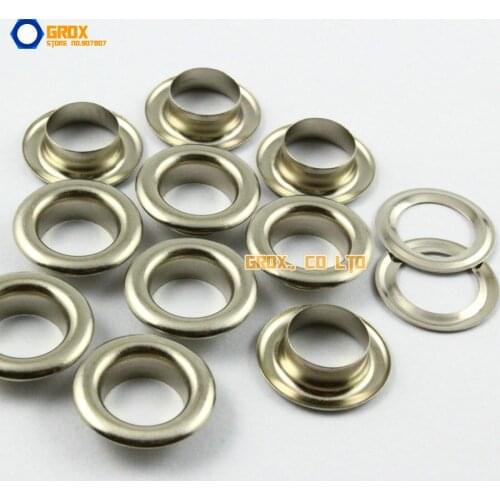 400 Set 17*10*5mm (Outer diameter * Inner diameter * Height) Silver Round Eyelet Grommet