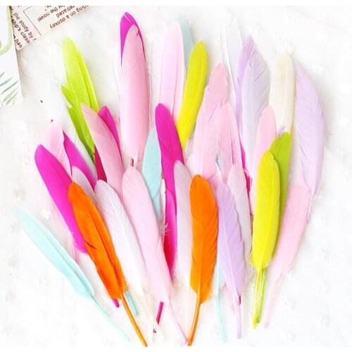 50PCS Colorful Knife Feather Arts And Crafts Raw Material Accessories DIY Manual Accessories Multicolor Mixing