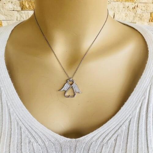 Angel 925 Sterling Silver Necklace Women Girls Gift Jewelry Accessories Fashion Handmade Elegant Chain