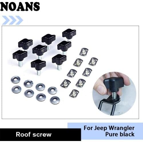 For Jeep Wrangler JK 2017 2016-2007 Car Accessories Hard Top Thumb Quick Removal Screws Kit Nail Buckle Tough Car Component
