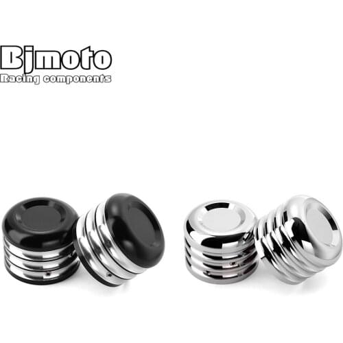 BJMOTO 2pcs Front Axle Cover Bolt Cap Nut Kit For Harley Softail Fat Boy Heritage Sportster 1200 Touring King Dyna Iron 883