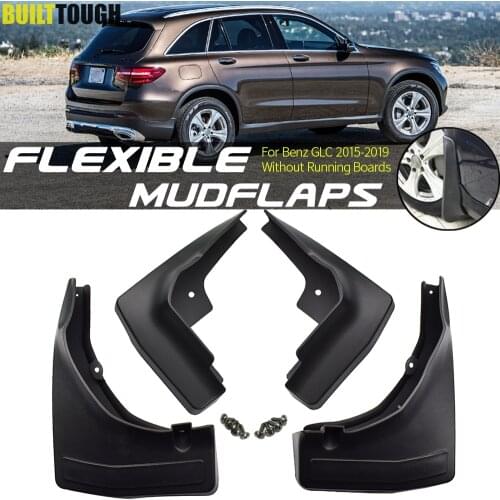 Car Mudflaps For Mercedes Benz GLC Class X253 2016-2019 WO/RB Mud Flaps Splash Guards Mudguards Mud Flap Front Rear Fender