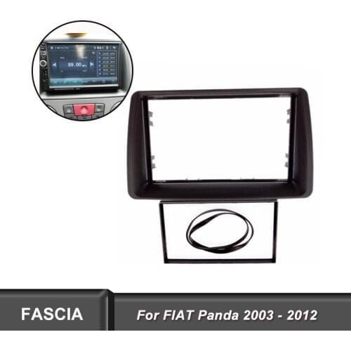 Double Din Car Radio Fascia fit for FIAT Panda 2003- 2012 Radio CD DVD Stereo Panel Auto stereo Adapter Frame Panel Trim Kit