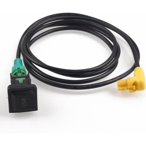 Car USB switch cable for VW Passat B6 B7 Golf 6 Polo Bora CC RCD510 RNS315 USB AUX adapter audio