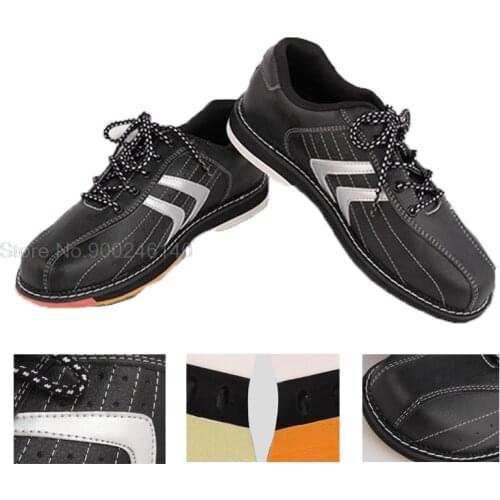 Unisex Bowling Shoes For Men Beginners Indoor Male Sports Shoes Right Hand Skidproof Bowling Sneakers Training Trainers 38-47