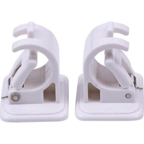 2PCS Creative Hanging Rod Clip Adhesive Wall Curtain Hanging Rod Clamp Hooks Shower Curtain Rod Fixed Clip Hanging Rack Hook