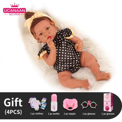 UCanaan Reborn Baby Doll 22 Inch 55CM Lifelike Baby Reborn Toddler Soft Body Girls Dolls Children Playhouse Toys