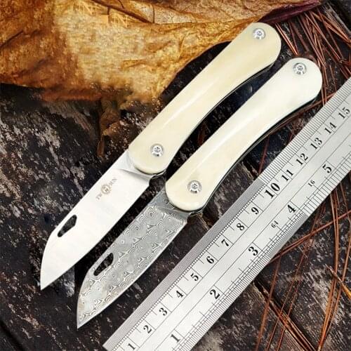 M390 Powder Steel Damascus Steel Folding Knife High Hardness Sharp Folding Knife Small Knife Portable
