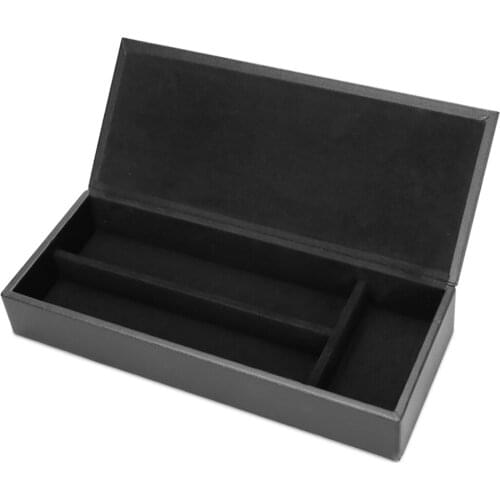 Multi-Purpose Stationery Hold Office Desktop Organizer Car Key Holder Cell Phone Earphone Storage Box PU Leather with Cover New