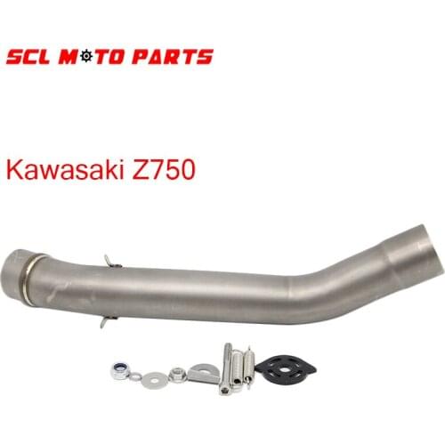 ALconstar- Racing Motorcycle Modified Exhaust Middle Link Pipe Without Exhaust For Kawasaki Z750 Z750R 2007-2012