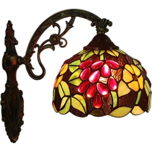New Tiffany wall lamp tiffany wall lamp European retro creative Indoor bar cafe staircase wall lamp