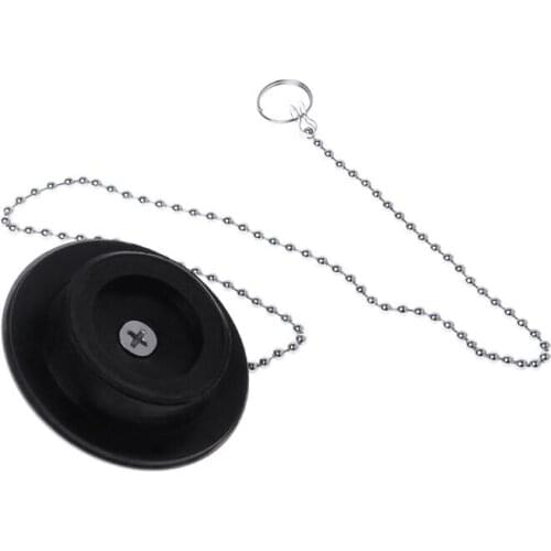 Bathtub Drain Plug With Chain Sink Basin Water Stopper For Bathroom Kitchen Chrome Plated