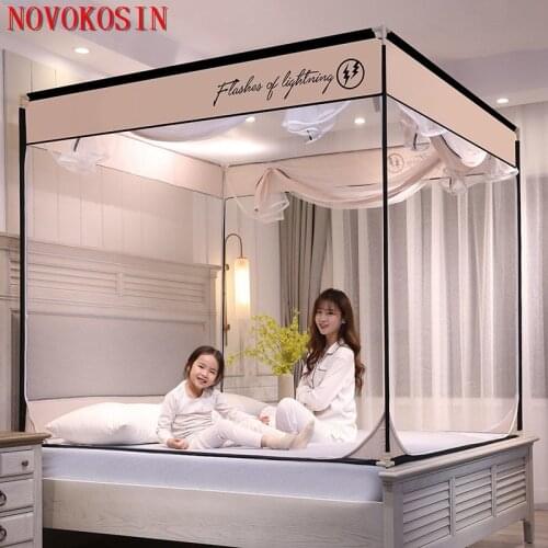 Anti Children Baby Falling Three Door Fitted Sheet Mosquito Net Bracket Thickened Densified Big Space Top Mosquitero Net