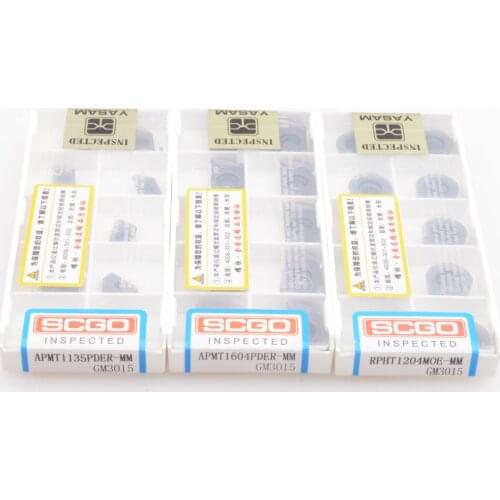SCGO APMT1135PDER APMT1604 PDER RPMT10T3 RPHT1204 GM3015 milling carbide inserts for stainless steel SUS304 316