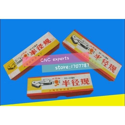 Free Shipping 3 Pcs stainless steel Radius gage radius template R gauge R1-6.5/R7-14.5/R15-25mm