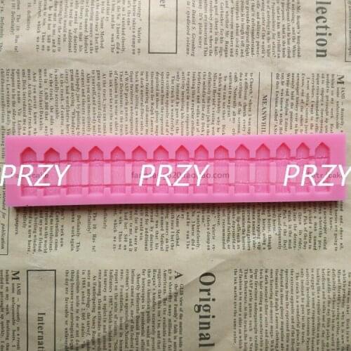 Fence silicone birthday cake decoration fandont chocolate mold