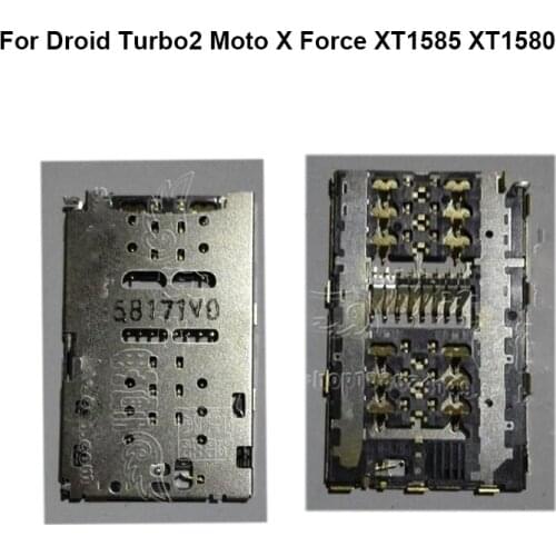 SIM Card Slot Reader Holder Connector SIM Card Socket for Moto Droid Turbo 2 Moto X Force XT1585 XT1580 MotoX XT 1585 XT 1580