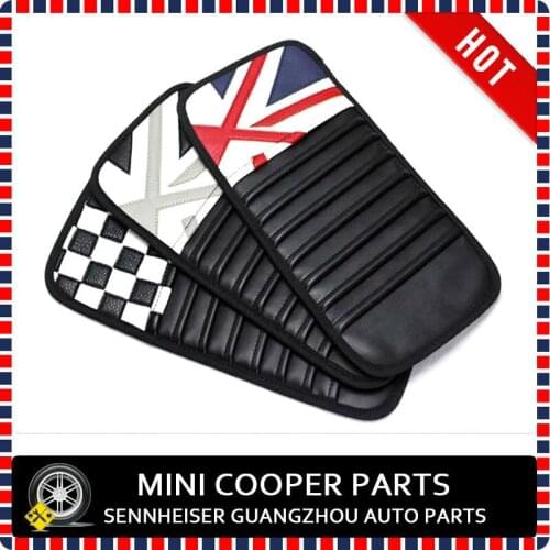 Brand New Leather Material UV Protected Mini Checker Style organized CD Bag For mini cooper (1 Pcs/Set)