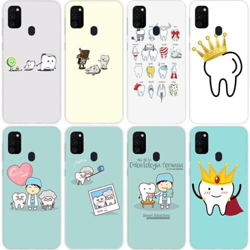 Dentist Dental Crowned Teeth Soft Case for Samsung Galaxy M11 M10S M01 M21 M31S M51 A01 J2 Core A21 A42 J6 A6 A8 Plus A7 2018