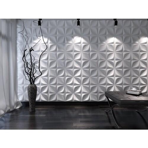 Decorative 3D Plant Fiber Wall Panels Cornus Angustata Design Pack of 12 Tiles 32 Sq Ft