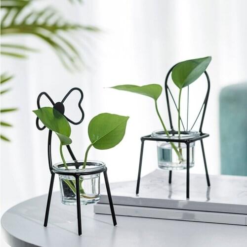 Flower Vase For Home Decor Glass Vase Flower Flowers Arrangement Table Ornaments Dried Flower Plant Vase
