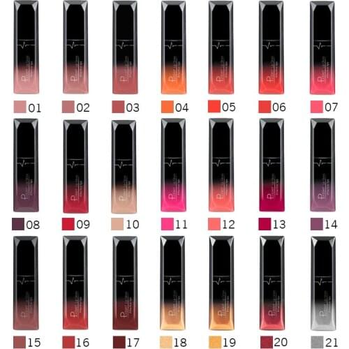 Pudaier Waterproof Batom Matte Lipstick Velvet Sexy Red Lip Tint Liquid Lipgloss Makeup Long Lasting Glitter Lip Gloss Cosmetics