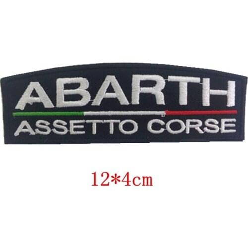 Abarth racing embroidered patch ,Iron on or Sew on decoration Fashion dress patch
