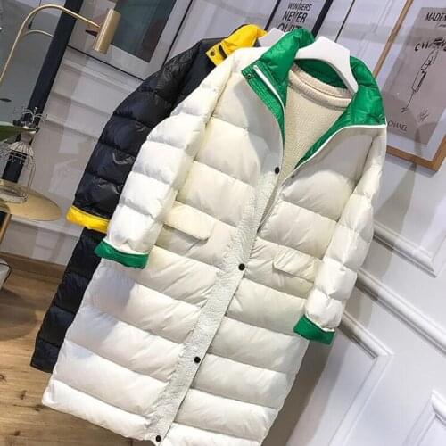 White Duck Down Jacket Women Winter Coat 2020 Female Parka Loose Outerwear Long Casual Light ultra thin Warm Down puffer jacket