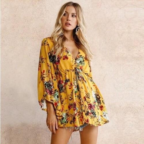 Women Boho Comfortable Casual Loose Cotton Dress Ladies Batwing Sleeve V-Neck Bandage Vestidos Lace up waist Dresses Sundress