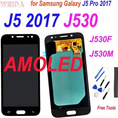 Super AMOLED LCD for Samsung Galaxy J5 2017 J530 J530F J530M LCD Display Touch Screen Digitizer Assembly for SAMSUNG J5 Pro 2017