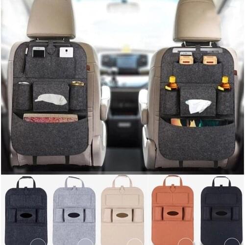 New Auto Car Seat Back Multi-Pocket Storage Bag Organizer Holder Accessory Black Car Seat Bag