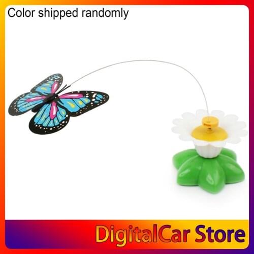 1 pcs Electric Dancing flying Birds made by feather with Hummingbird 360 Rotation Cat Toys for Teasing Birds Random Color