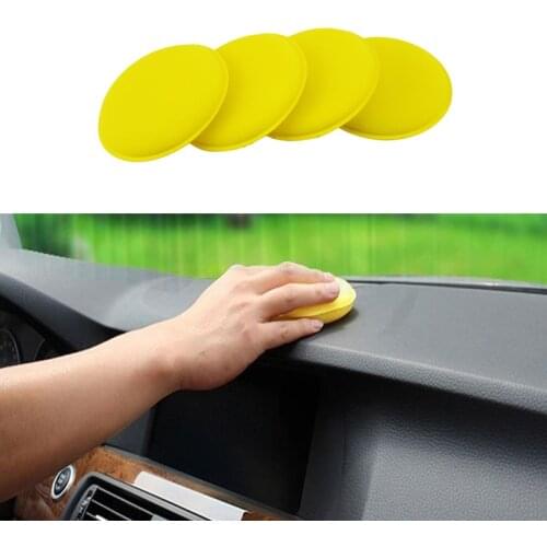 12pcs Car Auto Wax Polish Foam Sponge Hand Soft Wax Yellow Sponge Pad Waxing Towel Sponge Brush Car Paint Care Cleaning
