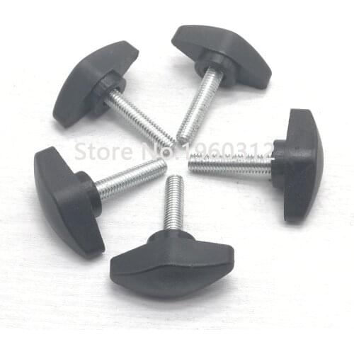 2-5pcs/lot M6 M8 T type Nylon Plastic Head Handle Thumb Screw Bakelite Bolt