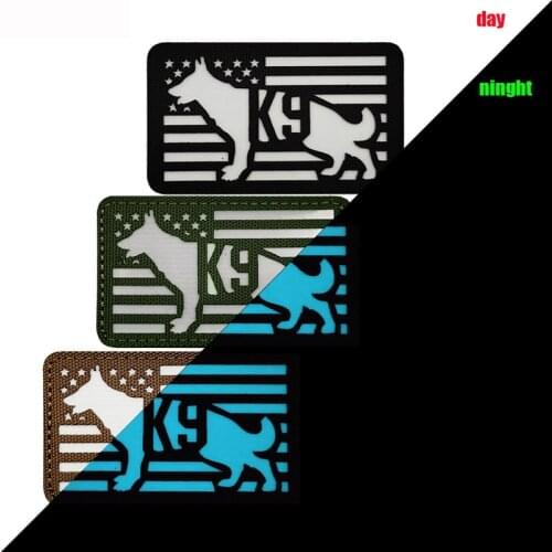 3D Embroidery Back Luminous Reflection Pet Training Dog Harness Fixed for Pasting Backpack Hat Jeans Patch Badge Epaulette