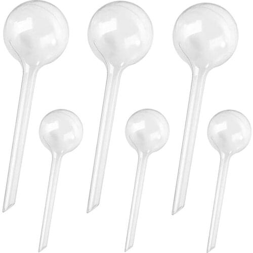 6 Pcs Clear Plant Watering Bulbs Garden Watering Globes,Plastic Self-Watering Globes Garden Water Device for Plant