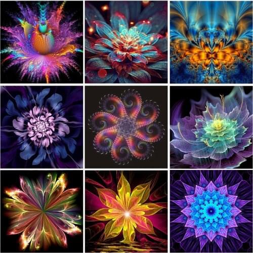 Full Square Drill 5D DIY Diamond Painting Cross Stitch Abstract Flower Embroidery Mosaic Art Picture Of Rhinestones Decor Gift